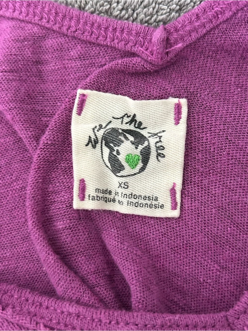 Free People Set striped shorts Purple V-Neck Ruffle Tank Top - Picture 7 of 8